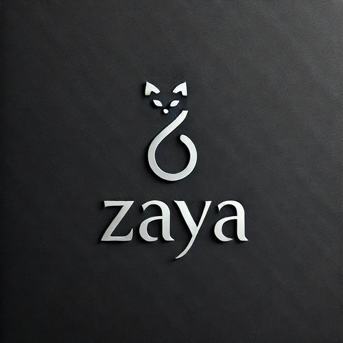 Logo der Marke Zaya mit elegantem Katzensymbol